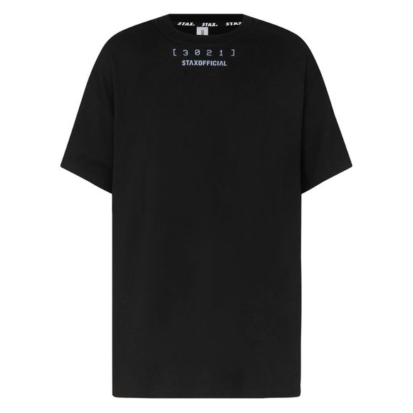 KARL TOWNS Stax NWT PERSONALLY OWNED Black BAR CODE Tee Shirt, Size XXLarge - Picture 1 of 5